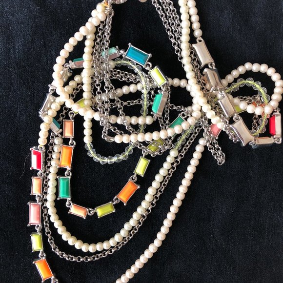 Ann Taylor Colorful Multi-Strand Necklace - Picture 6 of 6